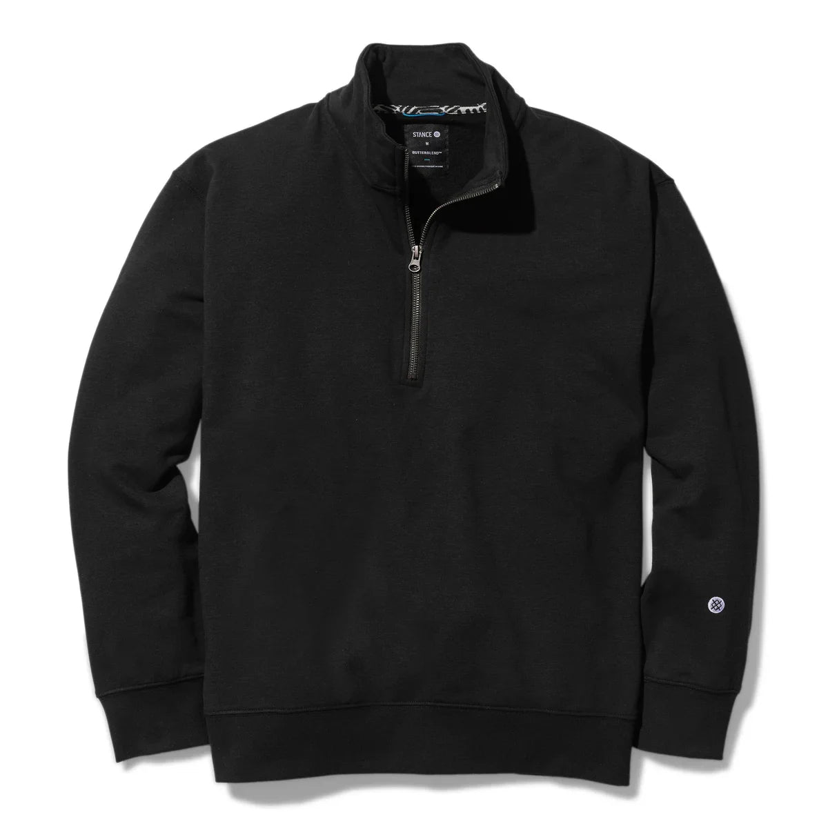 stance shelter 1/2 zip pullover black