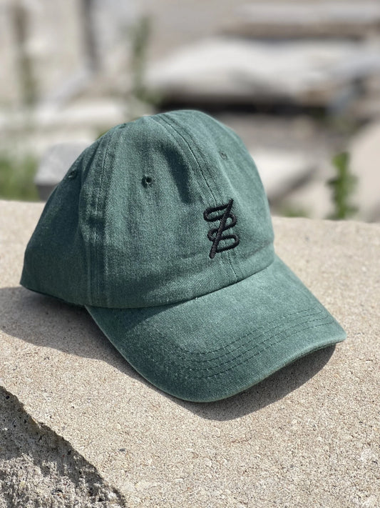 studio logo 6 panel cap emerald
