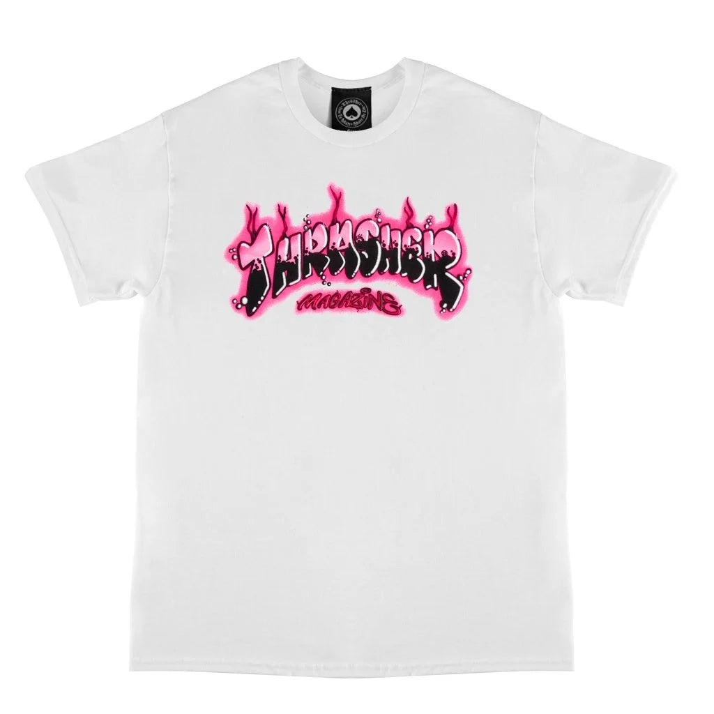 thrasher airbrush tee white
