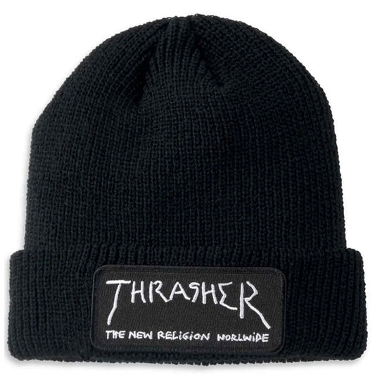 thrasher new religion patch beanie black