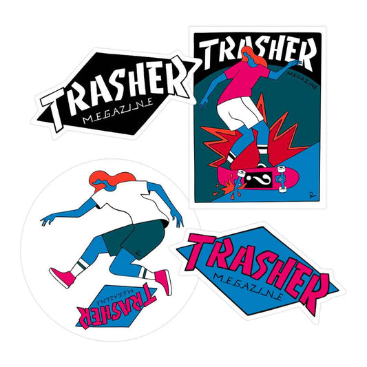 thrasher perra sticker 4 pack