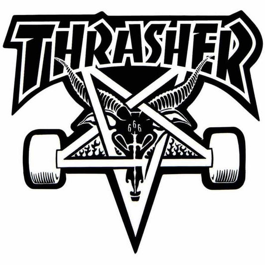 thrasher sk8 goat 4in sticker black