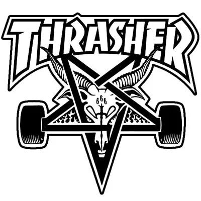 thrasher sk8 goat 4in sticker white