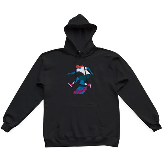 thrasher tre hoodie black