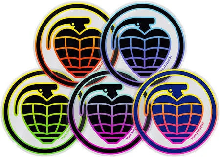 thunder neon circle grenade 6in sticker