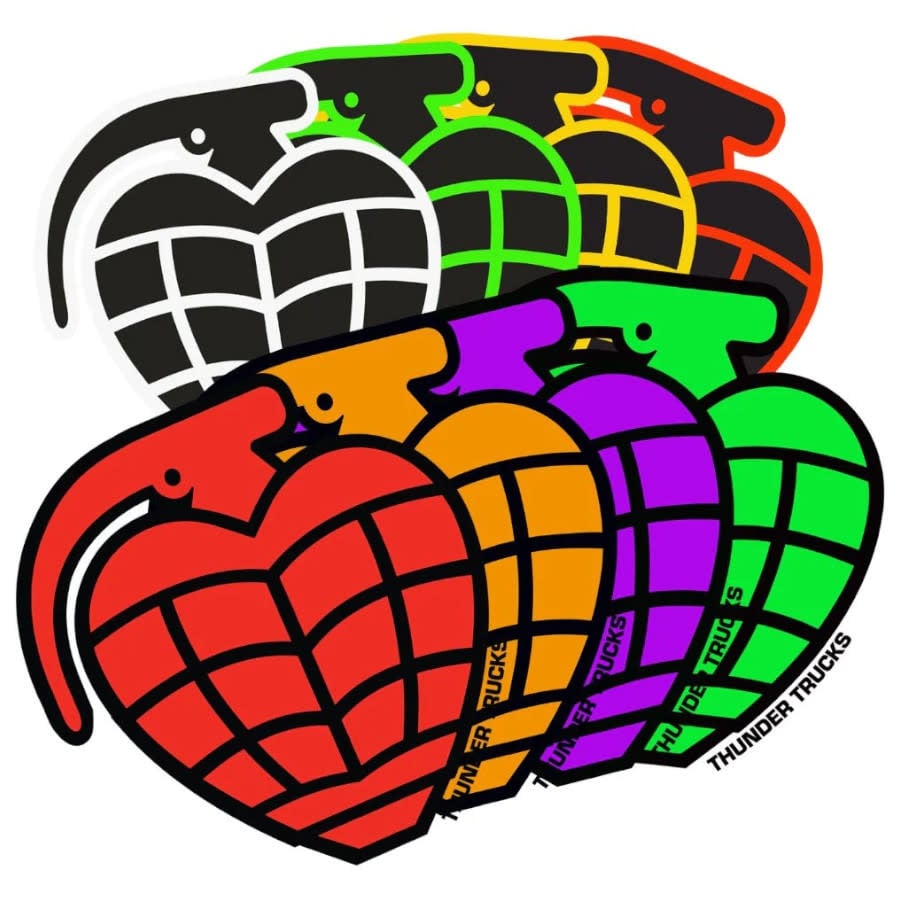 thunder grenade 7.5in sticker assorted colors